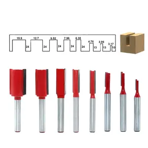 1/4 Shank Straight Bit Wood Router Cutter For Engraving Woodworking Milling Cutter Trimming Machine Cutter