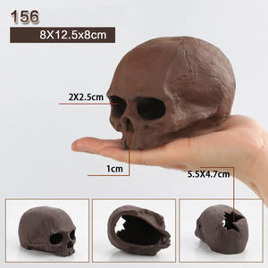 Vistank <span class=keywords><strong>Terracotta</strong></span> Pot Boomgat Vissen En Garnalen Fokhuis Schedel Aquarium Decoratie Schuilplaats Grot - Product Image 3