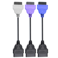 Juego de 3 Conectores de Escáner OBD 2 para Automóvil, Cable Adaptador de Diagnóstico MultiECUScan para Escaneo de Múltiples ECU, para Escaneo de ECU Fiat, 3 Colores