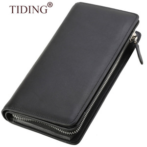 Luxe <span class=keywords><strong>noir</strong></span> Nappa En Cuir Véritable Hommes Portefeuille En Gros Hommes <span class=keywords><strong>Pochette</strong></span> En Cuir - Product Image 1