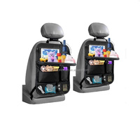 Organisateur de siège arrière de voiture en tissu Oxford imperméable avec support de tablette tactile, rangement fonctionnel, organisateur de rangement de voiture