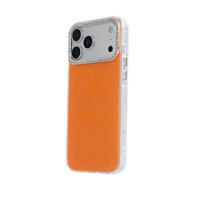 Funda Rosa Brillante para Teléfono, TPU+PC, con Diamantes de Imitación, Protección de Lente de Cámara, Diseño Lindo y Brillante, Antigolpes, para Mujeres y Niñas, Compatible con iPhone 17 Pro Max