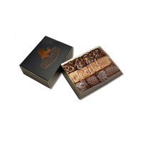 Emballage floral avec fenêtre pour boîte à brownie