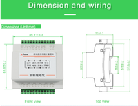 Compteur numérique DC Acrel AMC16-DETT -48VDC monophasé multicanal RS485 avec fonction d'alarme, installation facile, télécommunications