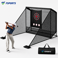 Filet d'entraînement de golf 10x8FT avec écran d'impact HD, cage de frappe robuste pour entraînement en intérieur