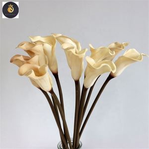 M271 boda decoración del hogar azul marino Calla lirios PU flores Real Touch seda Artificial Calla Lily flor suministros para floristería - Product Image 3