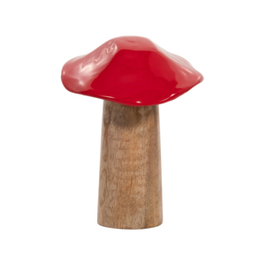 Scultura Decorativa in Legno a Forma di Fungo, Stile Boho, per Arredamento Casa, Scaffali, Tavolino da Caffè, Soggiorno, Bagno - Product Image 1