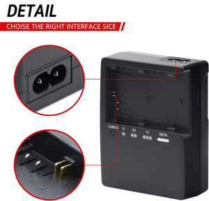 Chargeur rapide de <span class=keywords><strong>batterie</strong></span> d'appareil photo <span class=keywords><strong>LP</strong></span>-E6 pour <span class=keywords><strong>Canon</strong></span> compatible avec les batteries <span class=keywords><strong>LP</strong></span>-E6N <span class=keywords><strong>LP</strong></span>-E6NH LC-E6 LC-E6E, LC-E17 LC-<span class=keywords><strong>E8</strong></span> MH-24 MH-25 CB-2LCC - Product Image 2