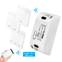 Interruptor Inteligente Wifi Tuya 16A de 2 Vías con Temporizador, Automatización Inalámbrica Smart Life, Compatible con Alexa y Google Home, Red NFC, 10A Máx., Mini