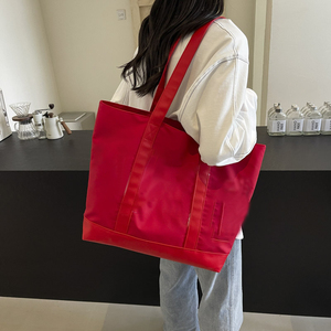 <span class=keywords><strong>Sac</strong></span> fourre-tout pour femme en nylon toutes saisons avec fermeture éclair, grande capacité, design simple, <span class=keywords><strong>sac</strong></span> à <span class=keywords><strong>main</strong></span> portable pour le travail et les voyages - Product Image 6