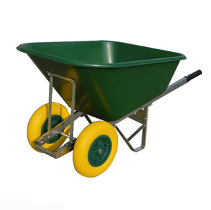 <span class=keywords><strong>Brouette</strong></span> à deux <span class=keywords><strong>roues</strong></span> avec manche en <span class=keywords><strong>bois</strong></span> en acier grand plateau en plastique <span class=keywords><strong>pour</strong></span> construction bâtiment jardin usage industriel <span class=keywords><strong>roues</strong></span> pneumatiques - Product Image 1