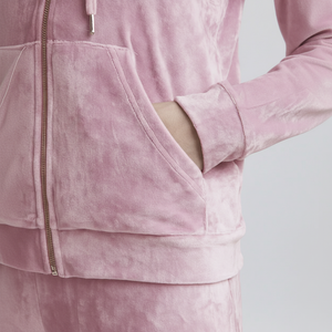 Survêtements unis personnalisés Logo personnalisé Ensemble deux pièces Vêtements pour femmes Ensembles de yoga Vêtements de fitness et de yoga Survêtement en velours - Product Image 1