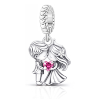 Breloques en argent pour garçon, fille, embrassant, mariés, football, enfants, infirmière, pom-pom girl, grand-mère, perles compatibles avec bracelet original, bijoux Berluque