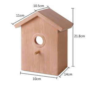 Nichoir extérieur en plastique avec ventouse Mangeoire à oiseaux en bois et nid pour animaux de compagnie pour la décoration de fenêtre de jardin de villa - Product Image 6