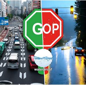 علامة توقف وتذهب مخصصة 10*7 بمقبض مزدوج الوجهين ضوء أحمر أخضر حارس عبور - Product Image 6