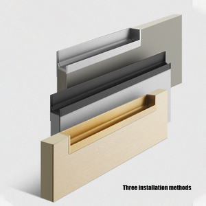 Nhà máy trực tiếp bán tủ quần áo gắn trên tủ bàn cạnh giường ngủ và tay cầm hợp kim nhôm cạnh ẩn - Product Image 5