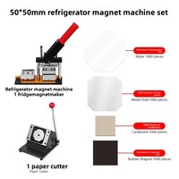PROMO EXCEPTIONNELLE : Kit de fabrication de boutons aimantés personnalisés pour réfrigérateur, carrés 2''x2'' (50x50mm), en métal et ABS, pour restaurants, machine DIY