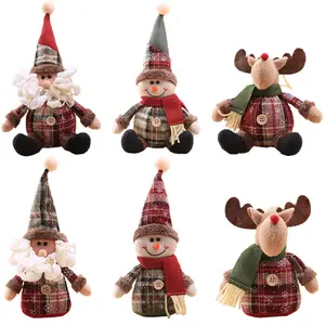 Santa Claus Christmas Doll Merry Christmas Decorations for Home Elk Christmas Ornaments Xmas Tree Decor Natal Gifts