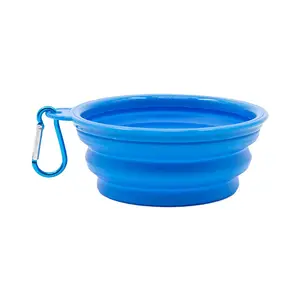 Portable foldable TPE silicone bowl for outdoor use large and small pet cat and dog water bowls food bowls