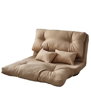 한국어 스타일 접이식 싱글 더블 게으른 좌석 의자 조절 안락 의자 패브릭 Canape 소파 정액 침대 어린이 방 플립