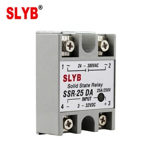 SLYB ミニチュアエポキシフルアンプ単相工業用24Vソリッドステートリレー <span class=keywords><strong>SSR</strong></span>-25 DA 3-32VDC入力 24-380VAC出力 25A - Product Image 4
