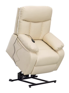 Poltrona Reclinabile Girevole con Sollevamento e <span class=keywords><strong>Dondolo</strong></span> in Pelle, Singola, Manuale o Elettrica, per Anziani, Colore Personalizzato, Moderna, per Soggiorno, Casa, Ufficio o Hotel - Product Image 3