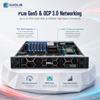 Dell PowerEdge R7725xd 2U Dual Socket AMD EPYC 9005 Series 24 DDR5 DIMM PCIe 5.0 Penyimpanan Kepadatan Tinggi Server Rak Enterprise