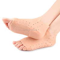 Chaussettes en gel à bout ouvert pour soins des pieds, protège-talons, manchon hydratant pour spa, coussinets de sécurité en silicone pour talons de chaussures de sport