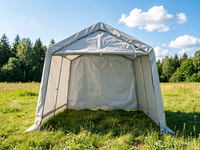 Carpa de Fiesta Gris Impermeable de PVC de Alto Rendimiento de 180 g, Garaje Portátil, Cochera para Estacionamiento y Protección de Vehículos