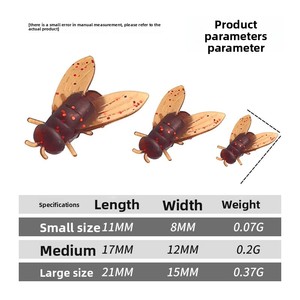 Micro-appâts en acier inoxydable pour <span class=keywords><strong>la</strong></span> pêche au bar en rivière, leurres souples artificiels, mouches réalistes, composants de pêche - Product Image 3