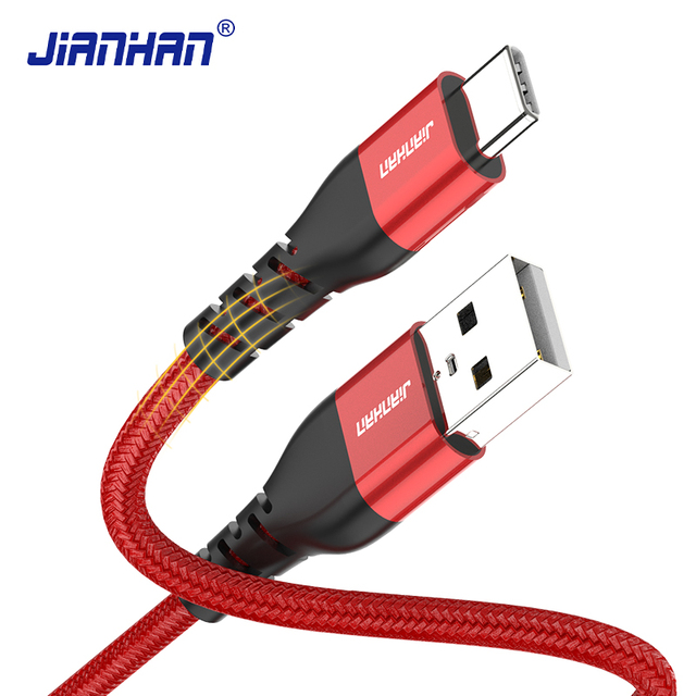 Jianghan USB C Cable 3A Fast Charger Type C Usb Data Sync Charging Cable for Android