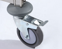 Roues pivotantes universelles HM2206 de 4 pouces, noires et grises, à visser, pour chariots de cuisine et d'atelier, vente directe usine