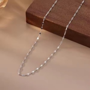 Vendita calda 925 in argento Sterling 1.5mm piccola <span class=keywords><strong>collana</strong></span> infinita ciondoli belle donne S925 gioielli <span class=keywords><strong>collana</strong></span> a catena clavicola - Product Image 3