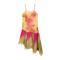Robe asymétrique à bretelles SHENZHU pour femme, nouvelle collection été 2025, sexy, imprimée, ornée de paillettes, coupe ajustée
