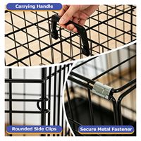 Cage pour chien avec double porte, cage pliable en fil métallique avec plateau et panneau de séparation amovibles, cage pour animaux de compagnie pour grands chiens