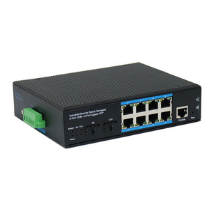 Switch PoE 8 ports sur rail DIN sans ventilateur, Full Gigabit, 2 ports SFP optiques, 8 ports Ethernet PoE, Switch réseau géré couche 2 - Product Image 2