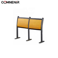Mobilier scolaire moderne Bureau et chaise pliés pour étudiants avec accoudoir en métal pour salle de classe et de conférence