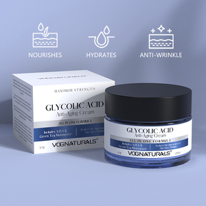 كريم تقشير مضاد للشيخوخة بحمض الجليكوليك 15٪ والشاي الأخضر تحت علامة تجارية خاصة، يقلل من الخطوط الدقيقة والتجاعيد والبقع الداكنة - Product Image 3