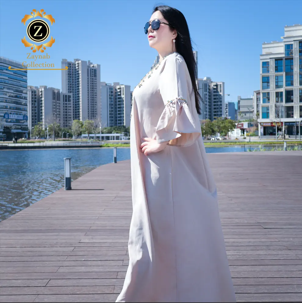 Zaynab Abaya abrigo Dubai mujeres musulmanas vestido Dubai musulmán Turquía cierre Abaya último diseño Abaya