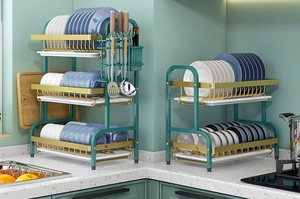 Organizador de cocina de 2 o <span class=keywords><strong>3</strong></span> niveles, tendedero de platos sobre el fregadero - Product Image 6