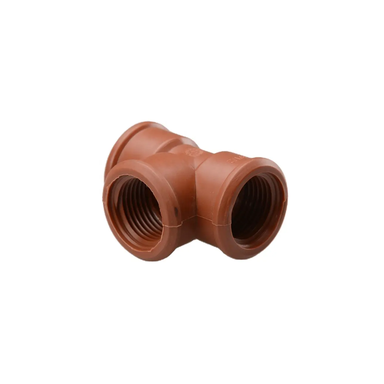 Professional design pph fitting wholesale plastic hose new type rain pipe coffee color equal female thread tee for water supply