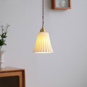 Vintage Ceramic Pendant Lamp <b>Led</b> <b>Light</b> Source Round Single Head Home Lighting Fixture - Product Image 1