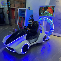 Simulateur de course VR Infinity, équipement de parc d'attractions, jeu d'arcade de course automobile à pièces, simulateur de course automobile 9D VR, zone de jeux d'arcade