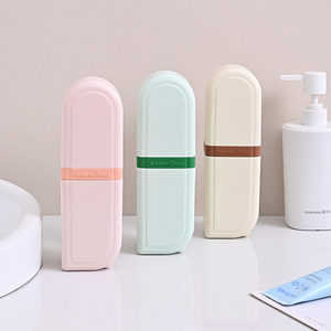 Hot Bán Xách Tay Rõ Ràng Nhựa Phòng Tắm Lưu Trữ Container Hộp Kem Đánh Răng Dispenser Chủ Bàn Chải Đánh Răng Du Lịch Trường Hợp - Product Image 4
