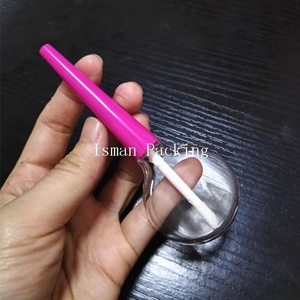 ISMAN 6ml Tube de brillant à lèvres vide en forme de sucette Kawaii pour enfants, rose bonbon et blanc, vente en gros, qualité professionnelle supérieure - Product Image 3