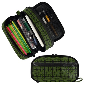 Étui à crayons personnalisé en polyester imperméable avec motif Ulu vert hawaïen, poche en PVC, pour filles et garçons, avec logo personnalisé par sublimation, pour enfants - Product Image 2