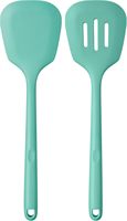 Résistant à la chaleur 600 ° Spatules et Tourne-broche en Silicone Durable à Fentes et Pleines pour la Cuisine Domestique, Idéales pour Retourner le Poisson, les Œufs, le Steak, les Crêpes