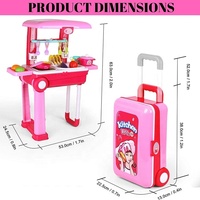 Ensemble de cuisine 2 en 1, valise de voyage, jouet pour enfant, ensemble de jouets pour la maison, jeux de simulation pour filles, ensembles de jeux de cuisine 2021
