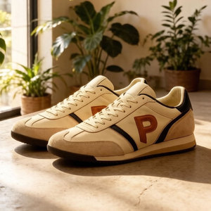Sneakers personnalisées avec logo vintage, cuir de qualité supérieure, mode décontractée, marque privée, OEM ODM, <span class=keywords><strong>chaussures</strong></span> classiques entièrement personnalisées, usine de fabrication - Product Image 3