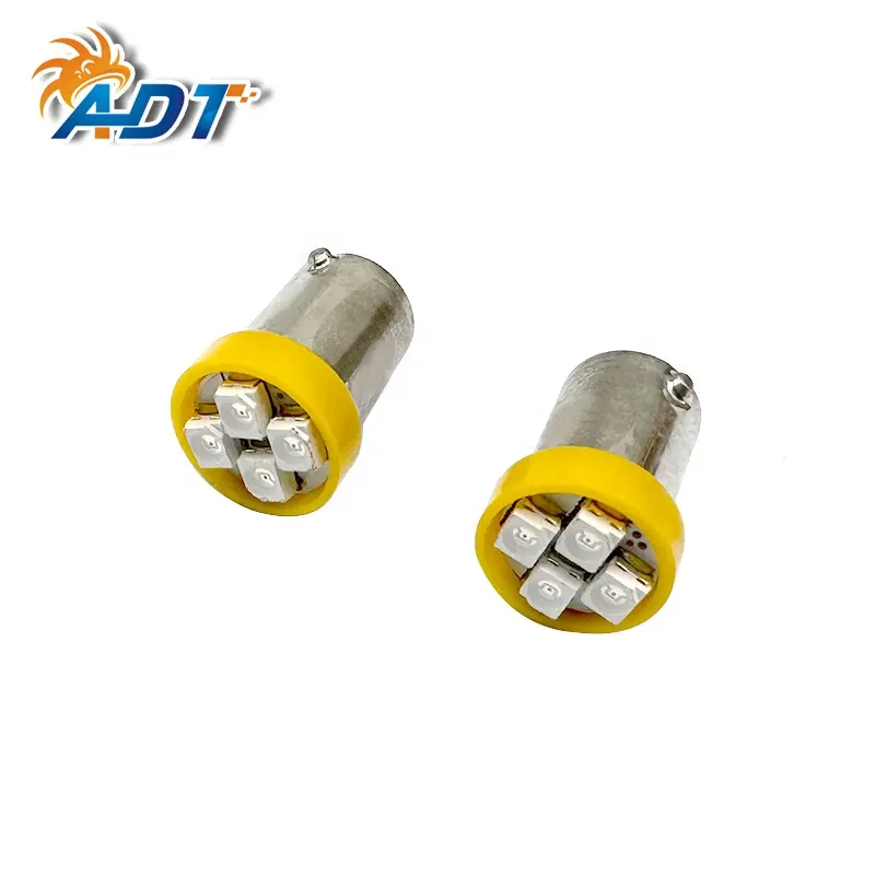 ADT High quality BA9S 3528 4 SMD LED Bulb Nonpolarity Pinball Battery Game Console Lamp Bike White Blue Red Green Amber Pink